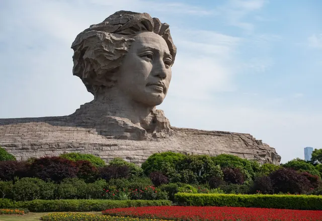 The Young Mao Zedong stone sculpture on Orange Isle in Changsha, Hunan