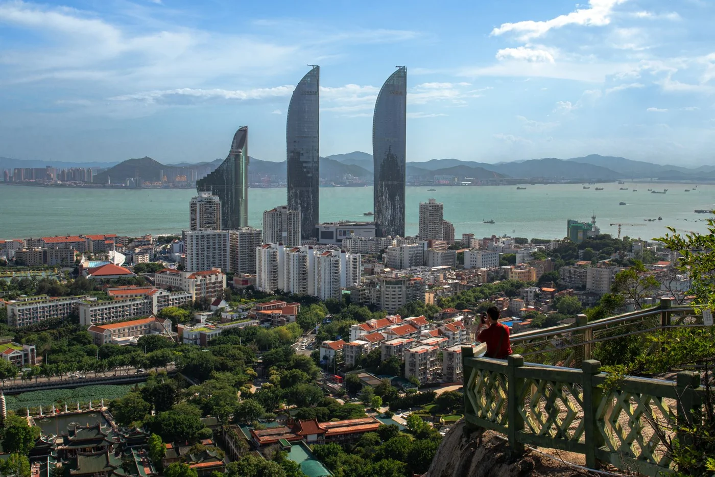 Ein echtes Foto von Xiamen: Xiamen skyline